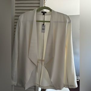 Express off-white open blazer